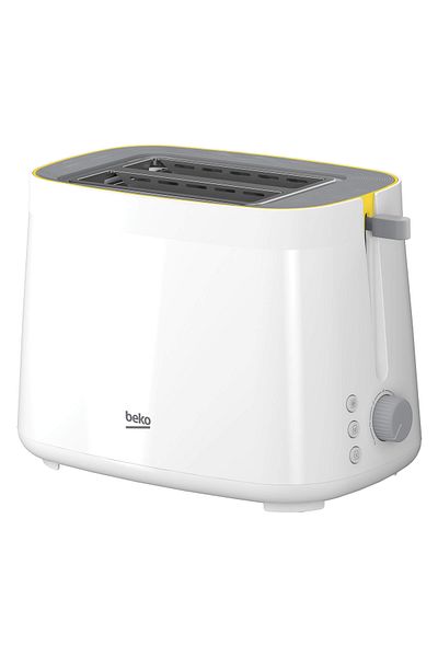Beko Toaster BEKO TAM4220W, 2 Slices, 800W, White-Grey