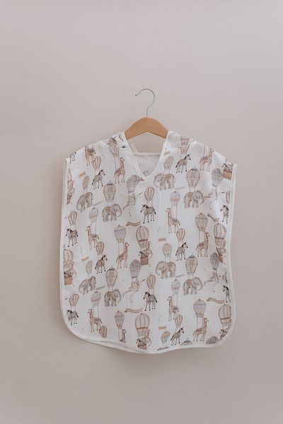 Tuğba Kuğu Muslin Poncho - Pureline Series - Dreamland Safari