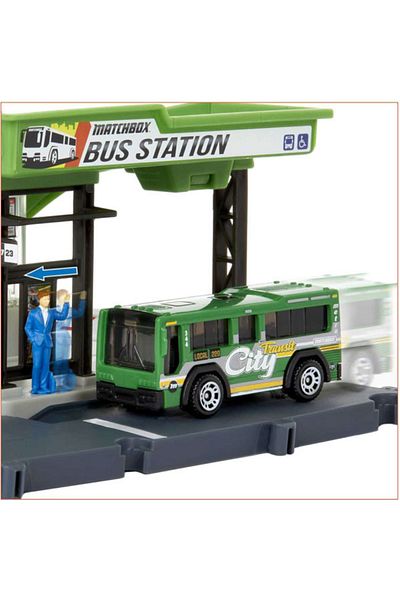 mattel Matchbox Action Drivers Playset, Bus Station