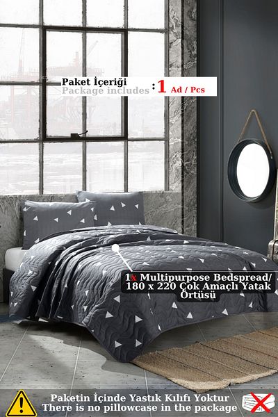 Eponj Home Multi-Purpose Cover Single Triangle Gray