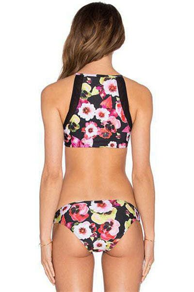 WildFashion Two-piece tankini style swimsuit with floral print SW1546-311