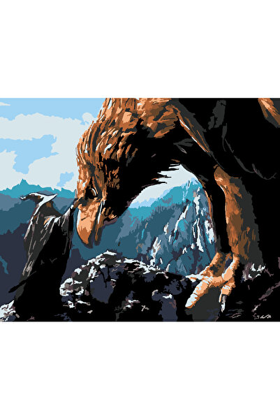 wombhobby Thorondor yüzüklerin efendisi Sayılarla Boyama Seti 40x50 Çerçeveli...
