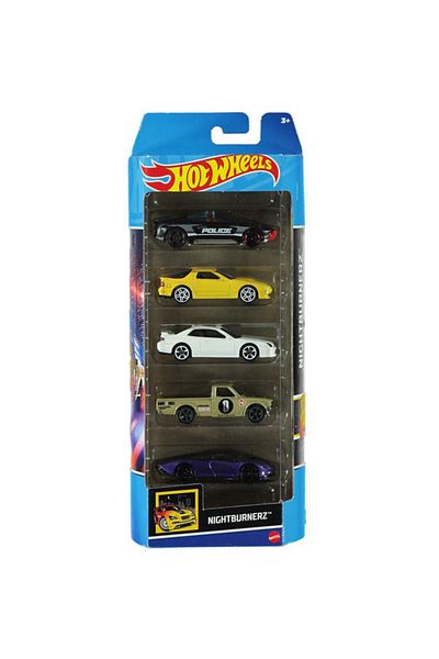 mattel Set of 5 Hot Wheels cars, Nightburnerz