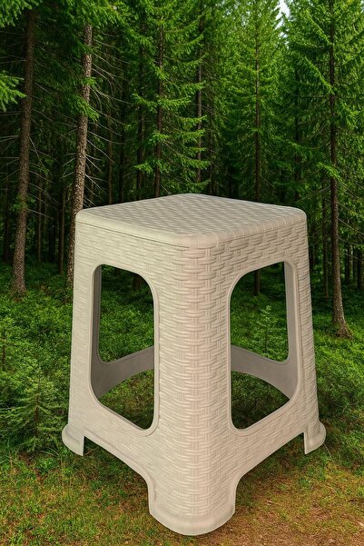 regnum plastik (4 Adet ) A+KALİTE Rattan Tabure Renk Kodu (Cappucino)