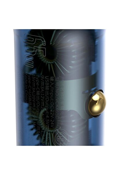 Baseus Car charger Baseus Dual Quick Charger Particular Digital Display, 1 x USB, 1 x USB-C, 65W, Gray