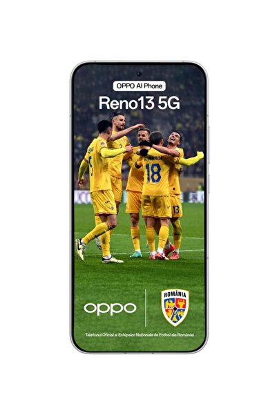 OPPO Reno13 Smartphone, 6.59" AMOLED, 12GB RAM, 256GB, Triple Camera 50+8+2MP, 5G, White