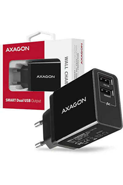 Axagon Φορτιστής ρεύματος AXAGON ACU-DS16, Έξυπνη φόρτιση, 2 θύρες USB-A