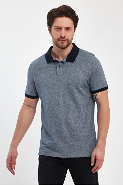 yakamor Guler polo jacquard cu model cu puncte pentru bărbați tricou