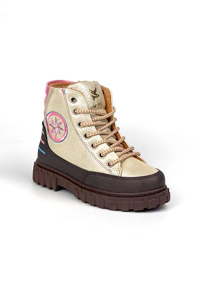 KAJILA Girl's Cream Brown Fur Thermo Sole Water Cold Resistant Daily Comfortable Boots