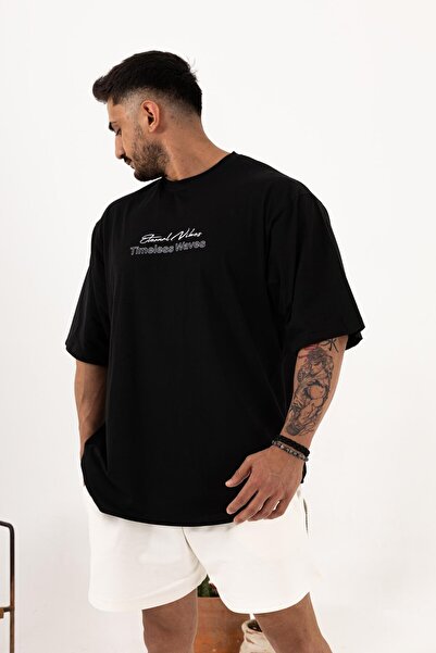 QUİCKPREP Timeless Waves Λευκό μπλουζάκι Oversize – Ανδρικό Casual και Streetwear Μόδα 100% βαμβάκι