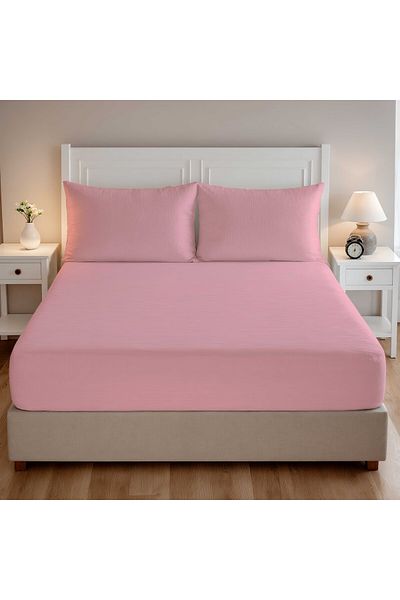 kesenegore Double Fitted Sheet Set 1 Fitted Sheet (160 X 200) 2 Pillowcases (50 X 70)