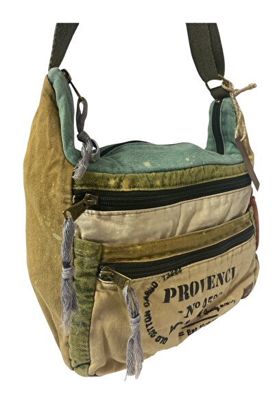 Old Cotton Quality Vintage Antique Casual Travel School Messenger Bag 28 cm X 26 cm