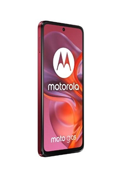 Motorola Moto G05 Smartphone, 6.67" IPS Display, Helio G81, 4GB RAM, 128GB, Dual SIM, Red