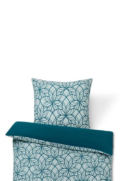 Tchibo Single Graphic Print Flannelette Duvet Cover Set, Multicolor