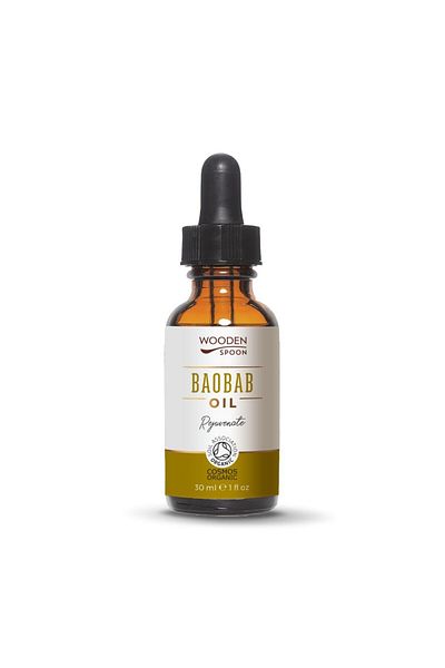 Wooden Spoon Ulei de baobab 100%, lingură de lemn, 30 ml