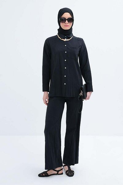 ALLDAY Black-Kraşlı Trousers Suit