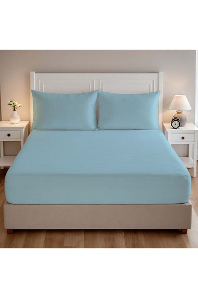kesenegore Double Fitted Sheet Set 1 Fitted Sheet (160 X 200) 2 Pillowcases (50 X 70)