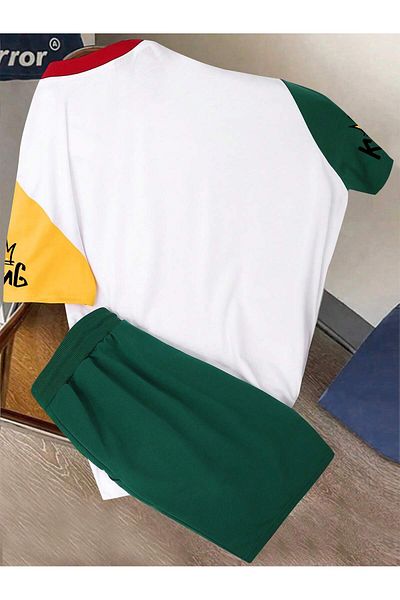 PENTHİLUS Men's Short Sleeve T-Shirt and Shorts Set