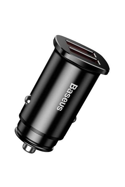 Baseus Baseus CCALL-DS01 Metal Car Charger, 2 x USB, 30W, QC3.0 (Black)