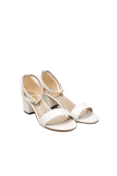 Papuçcity Hco 03240 5 cm Heeled Single Strap Women's Sandals Shoes