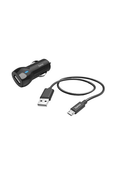 Hama Hama 201613 car charger, 12W, microUSB (Black)