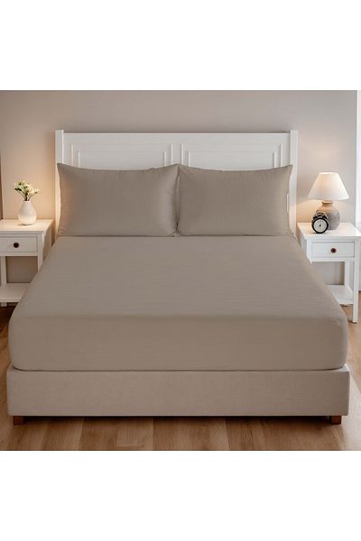 kesenegore Double Fitted Sheet Set 1 Fitted Sheet (160 X 200) 2 Pillowcases (50 X 70)