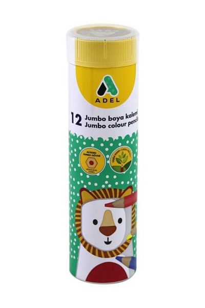 Adel 12 Jumbo Dry Crayons - Tube