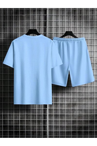 LUNAVISTA 2 Piece Set Short Sleeve Round Neck Shoulder Strap T-Shirt and Shorts Beach Vacation Outfits