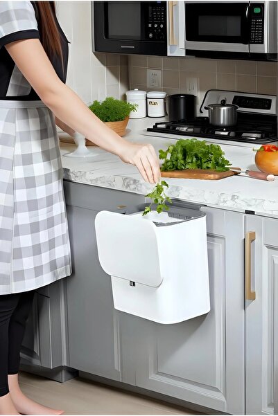 isometric Asmalı Kapaklı Çöp Kovası 15 Litre