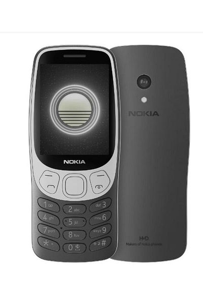 Nokia 3210 4G 2024 Mobile Phone, 2.4" TFT Display, Dual SIM, Long Battery Life - Black