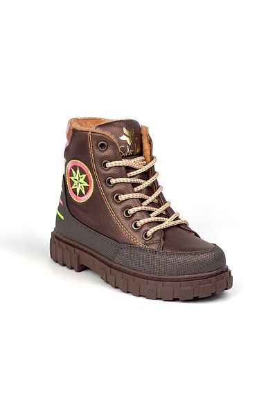 KAJILA Boy's Brown Fur Thermo Sole Water Cold Resistant Daily Comfortable Boots