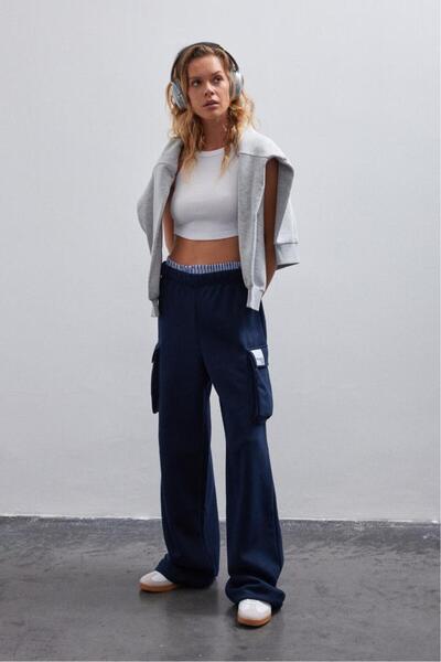 bases. İçi Polarlı Kargo Cepli Eşofman Altı