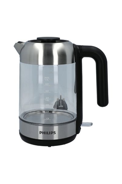 Philips 1850-2200W 5000 Series Electric Kettle Silver and Black 1.7 Liter