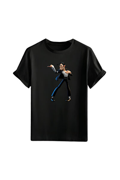 Gölge Store تي شيرت مطبوع عليه شخصية الرسوم المتحركة للجنسين