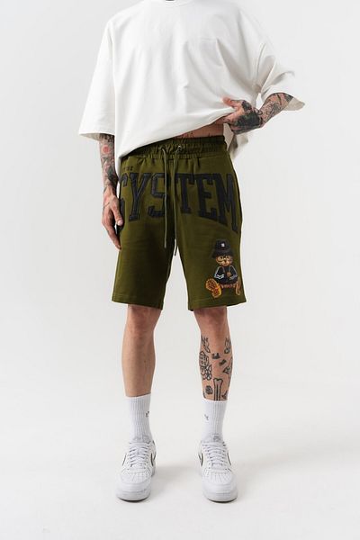 go gang own Σορτς με λεπτομέρεια System Patch Oversize