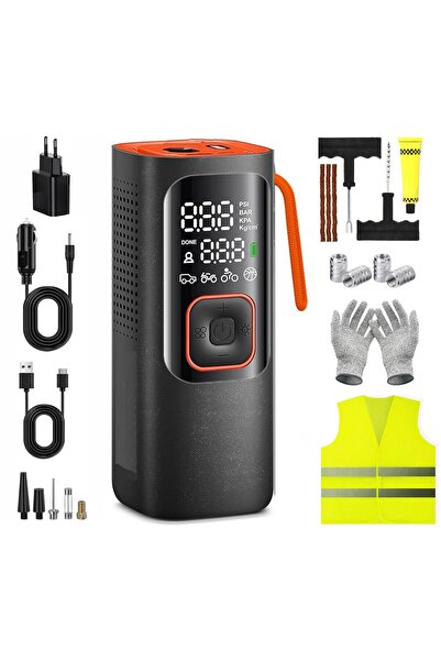 İdeas4comfort Portable smart car compressor with camping lamp