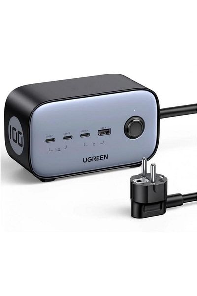 Ugreen UGREEN CD270 Power Adapter, 100W, 1 x USB-A - 2 x Schuko - 3 x USB-C, Gray
