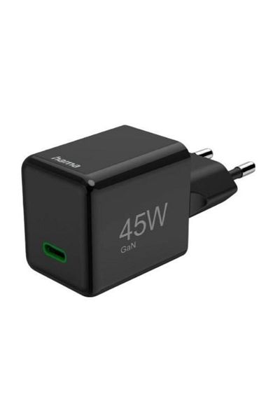 Hama Hama 201987 fast charger, USB-C, PD / QC / GaN, 45W (Black)