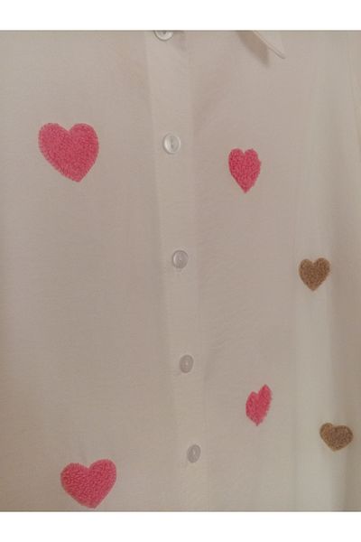 Selen Heart Flexi Ecru Soft Shirt