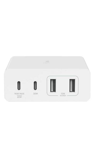 Belkin Incarcator retea BELKIN WCH010vfWH, 2xUSB-C 65W, 2xUSB-A 12W, Power Delivery (PD) 108W (Alb)