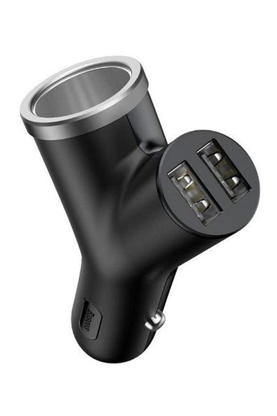 Baseus Baseus CCALL-YX01 Splitter Car Charger, 2 x USB, 3.4A (Black)