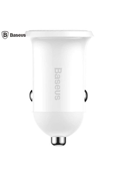 Baseus Incarcator auto Baseus Grain Pro, 2x USB, 4.8A (Alb)