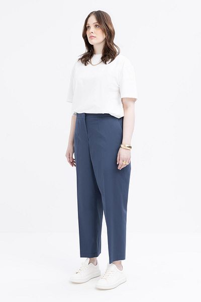 ALLDAY Indigo-Waist Elastic Plus Size Lycra Carrot Pants