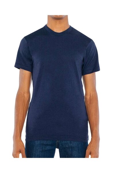 OEM - Tricou bărbătesc cu guler rotund, bleumarin, mărimea M