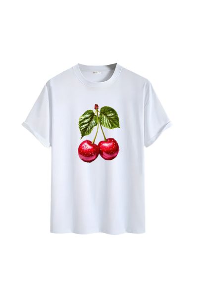Gölge Store Μπλουζάκι με στάμπα Cherry Unisex Oversize