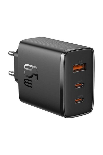 Baseus Baseus OS-Cube Pro wall charger, 2x USB-C + USB, 65W, Black