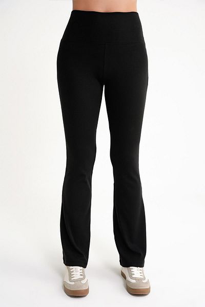 Mixray 2016 Women's High Waist Spanish Leg Knitted Leggings Black