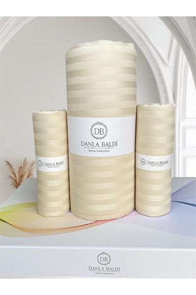 DB DANLA BALDİ Home Collection طقم ملاءات سرير مزدوج من قطن الساتان