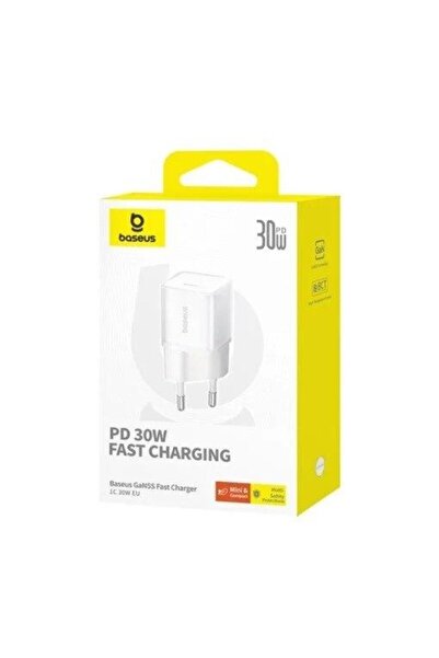 Baseus Baseus GaN5S network charger, Quick Charge 30W, 1 x USB Type-C (White)