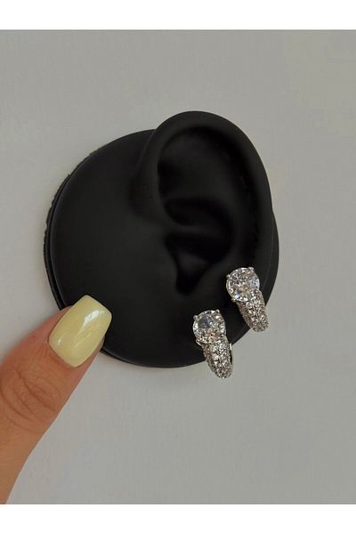 h&b design jewel أقراط موديل كيوم فضية